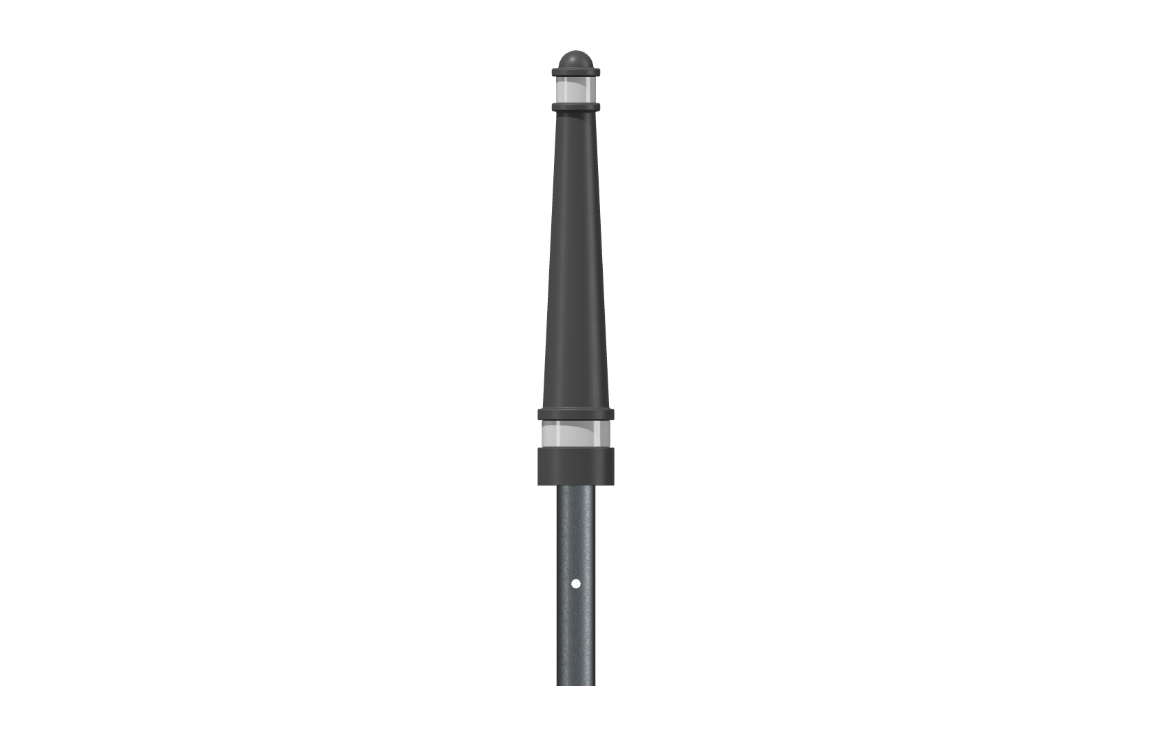 VSI Pole Cone Urban bollard CITY - DK-10 Model gerecycled rubber